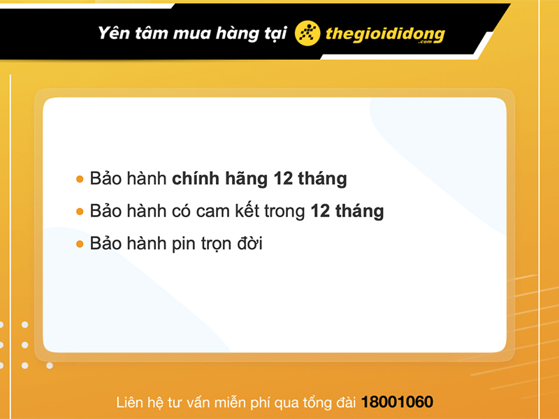 Chính sách bảo hành đồng hồ tại TGDĐ